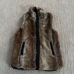 Bagatelle Brown Faux Fur Vest